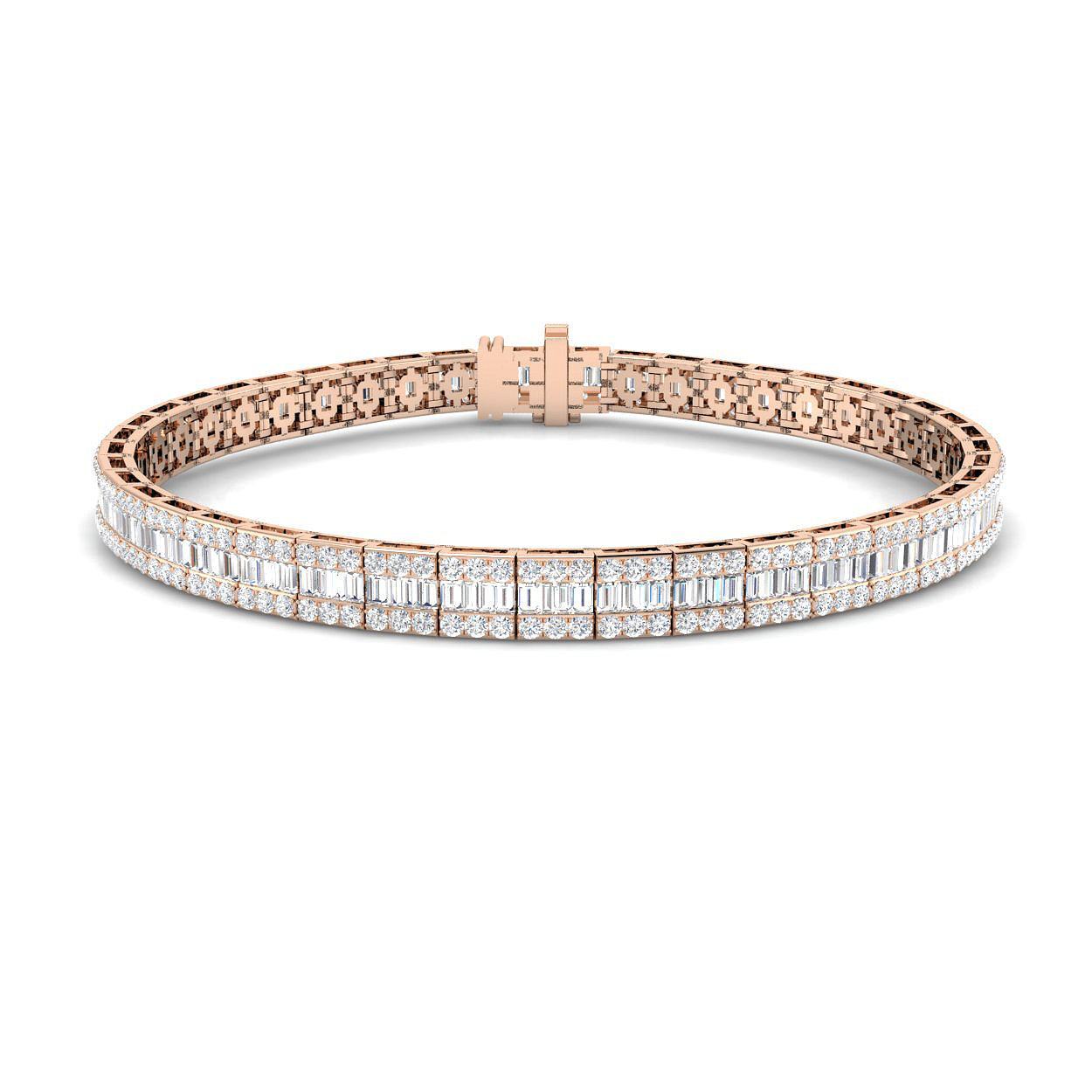 Baguette & Round Diamond Bracelet